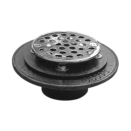 Jones Stephens 2in Inside Caulk Shower Drain Push-On with Gasket and Stainless Steel Strainer D60199